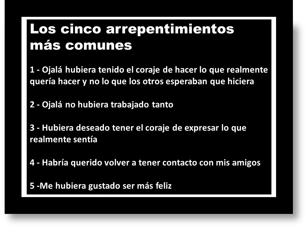 5 arrepentimientos antes de morrir